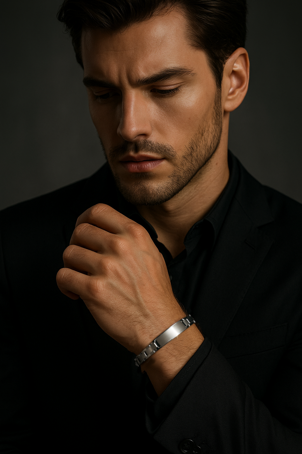 pulsera de acero personalizable para hombre